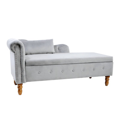 Kassidee Modern Upholstered Rolled Arm Chase Lounge for Sleeping
