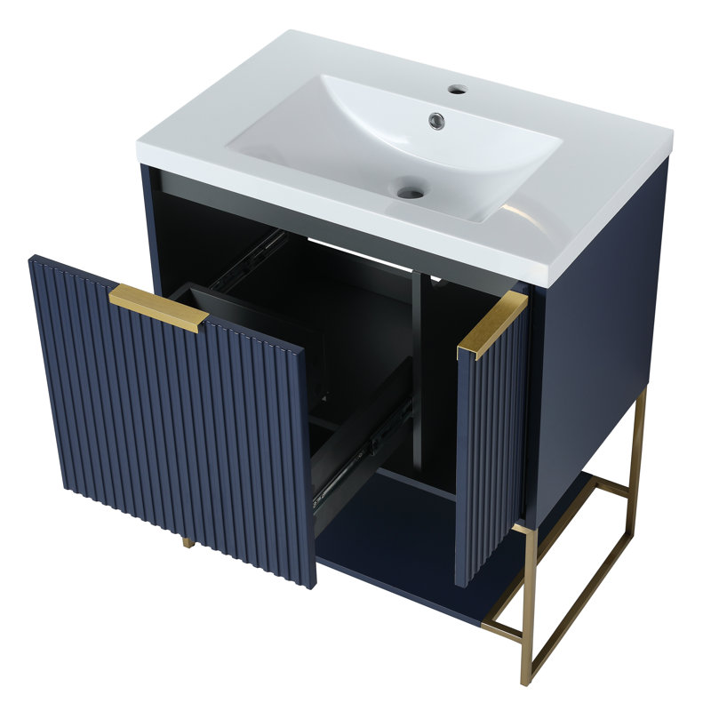 Meuble-lavabo autoportant 29,5 po Cioffi, Marine