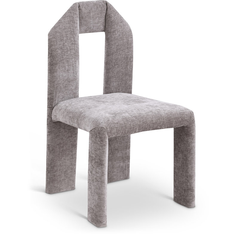 Chaise rembourrée Bennett, Tissu gris chenille