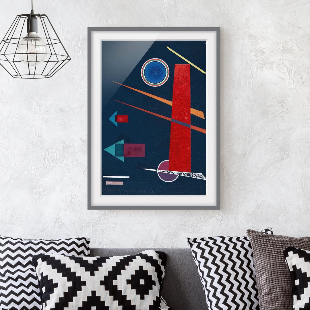 Gerahmtes Poster Mighty Red von Wassily Kandinsky