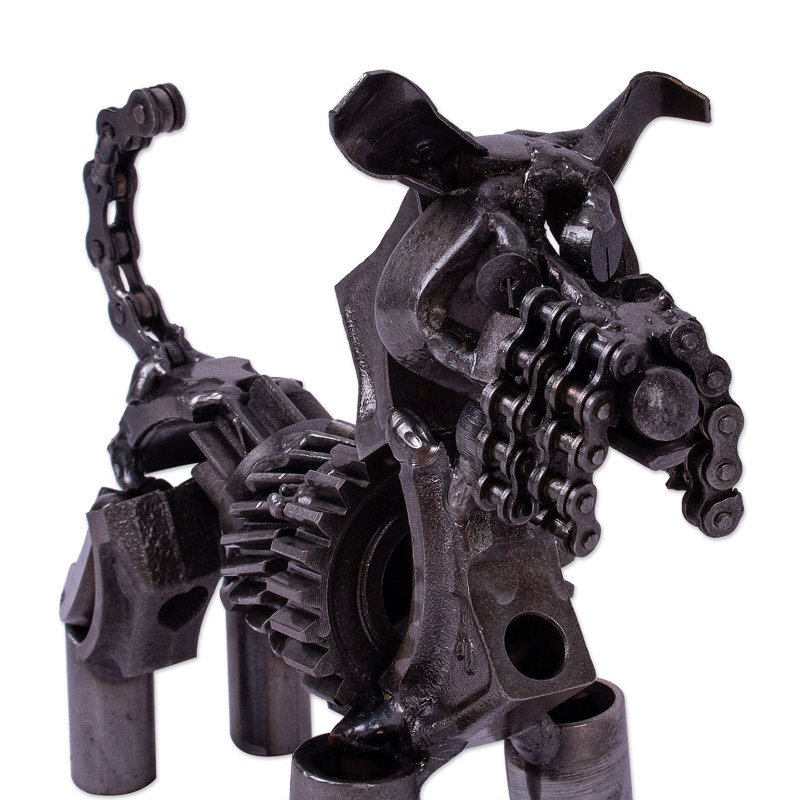 Sculpture rustique Schnauzer