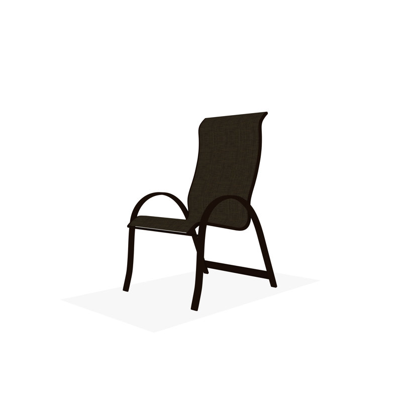 Chaise avec accoudoirs empilable Aruba II, Kona, Pierre Elevation