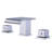 Solid Brass Two Handle Waterfall Widespread Bathroom Sink Faucet with Drain Assembly -65110554-98728859
