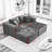 Boneless 106" Corduroy Cloud Sectional Couch-2108337640
