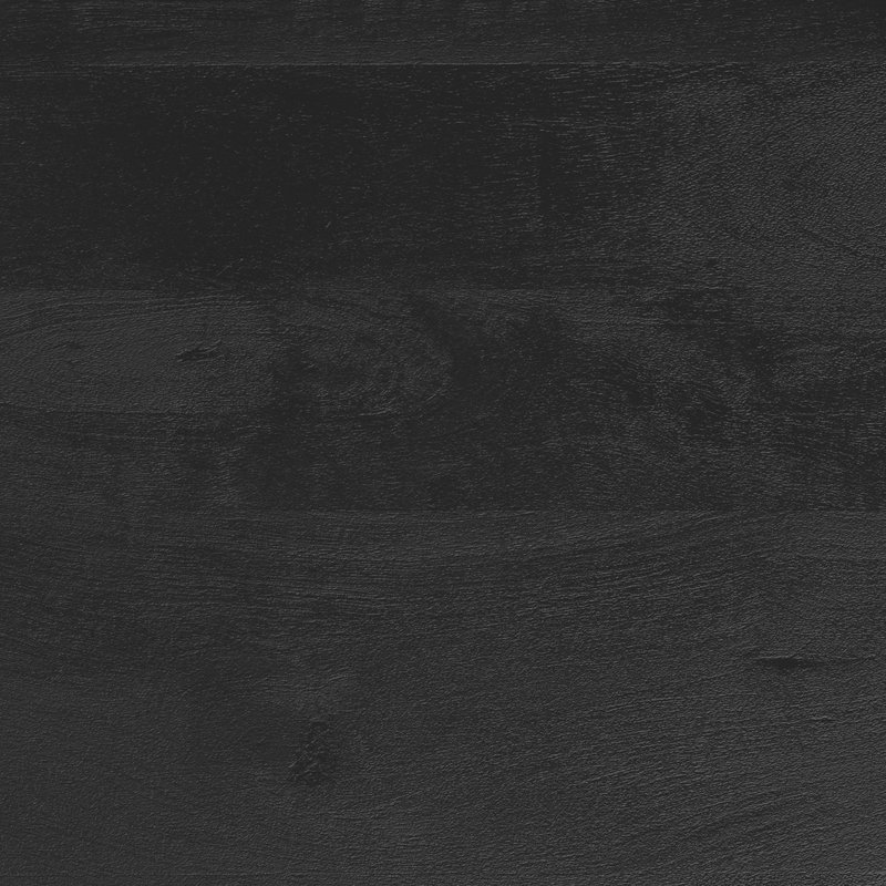 Solid Wood Top End Table, Black