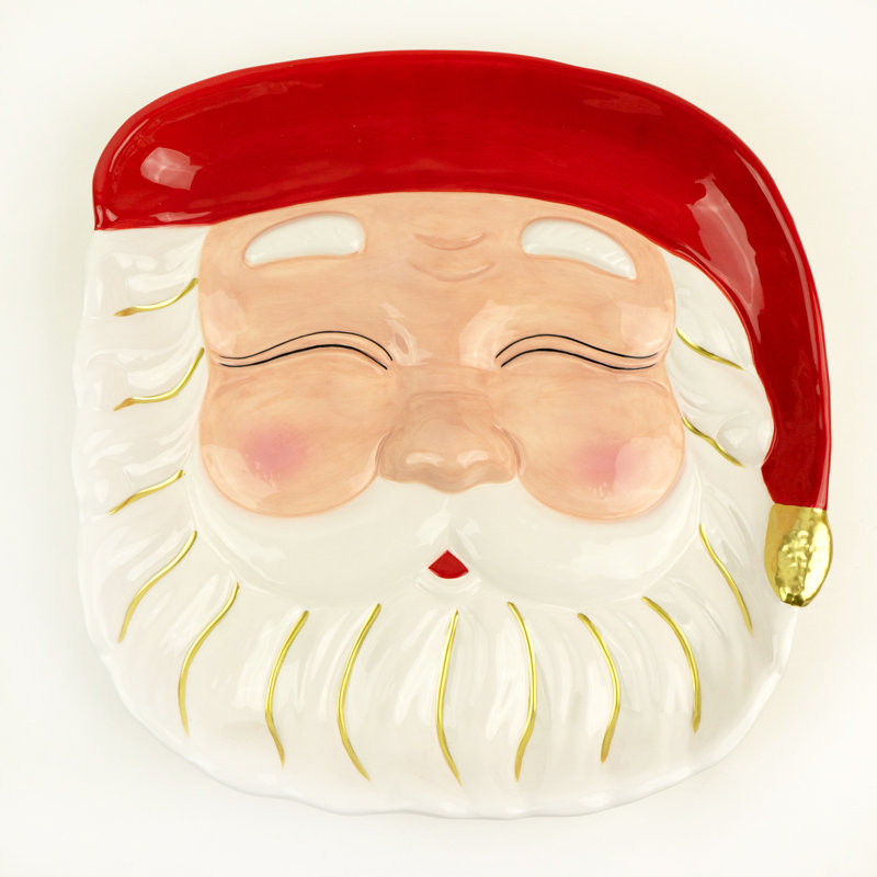 The Holiday Aisle® Katrinia Dolomite Platter, Red