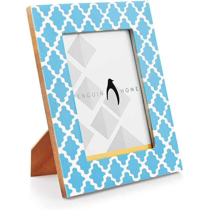 Bevelled Picture Frame, Blue, 26.5cm H x 21.8cm W x 26.8cm  D