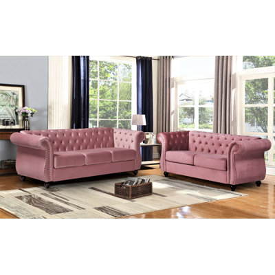 Demacio 2 - Piece Velvet Living Room Set