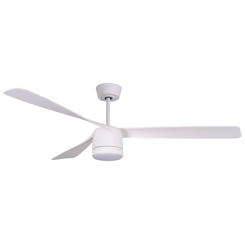 Harta 142cm Ceiling Fan with Light Kit, White