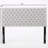 Light Grey Fabric Queen Size Headboard - Tufted Button Design, Adjustable Solid Wood Frame & Metal Legs-424163018