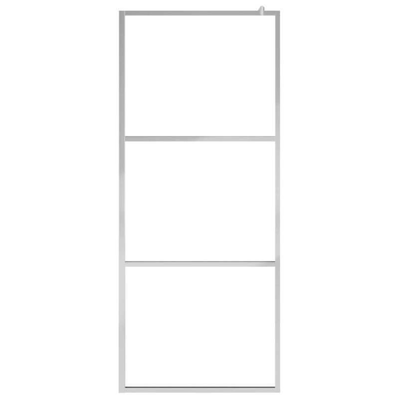 VidaXL Walk-in Shower Wall 31.5" x 76.8", Clear, Chrome