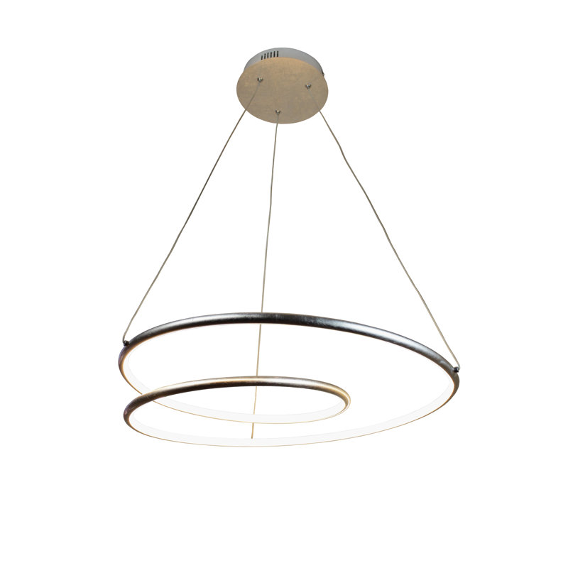 Tillotson Dimmable LED Geometric Chandelier, Silver Foil