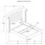 Pacific Blue Upholstered Queen Wingback Bed
