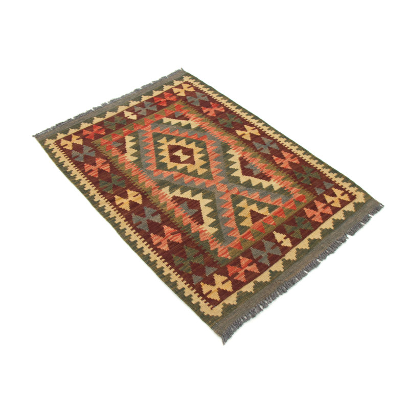 Geometric Hand Woven 86cm X 121cm Area Rug