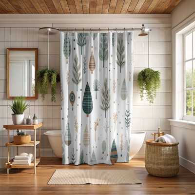 Scandinavian Winter Motifs - Rideau de douche standard 1 pièce