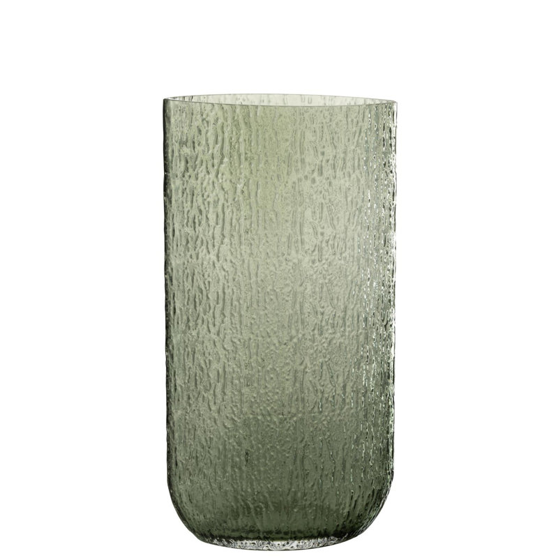Spring / Summer 2024 Glass Table Vase 1, 40cm H x 21cm W x 12cm D, Green