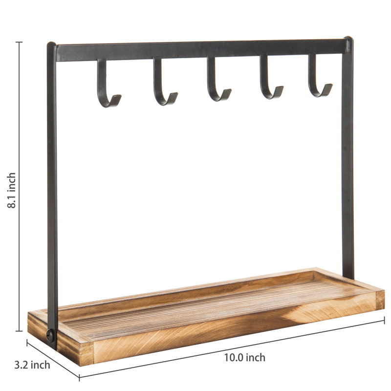 5 Hook Metal Key Organizer