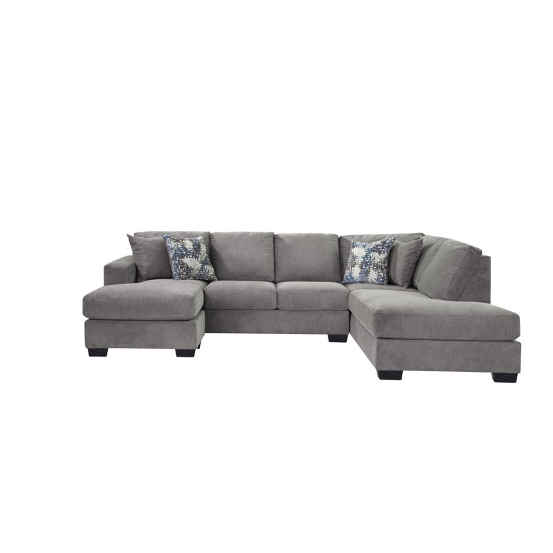 Romaya 2 - Piece Upholstered Sectional, Gray Chenille