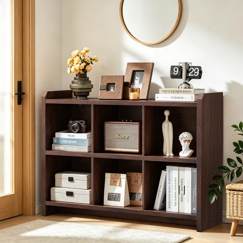 Bibliothèque de rangement Addisin, Walnut