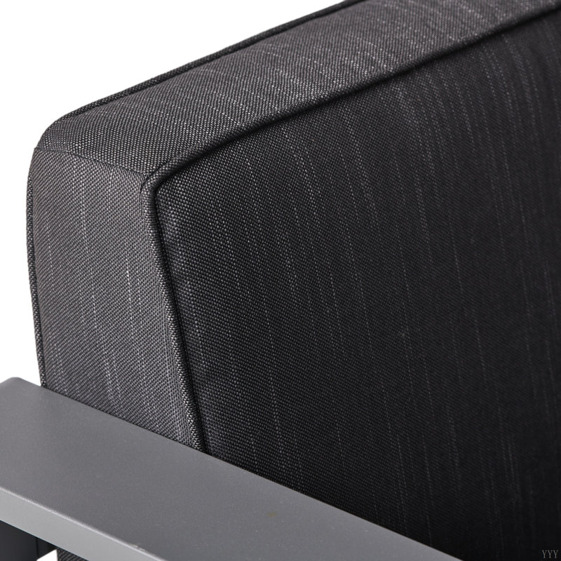 CHAISE CLUB CAPE CORAL MP1, Gris foncé, Noir