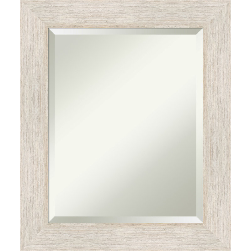 Miroir de salle de bain Jarid, 24,88 po x 20,88 po, Blanc mat