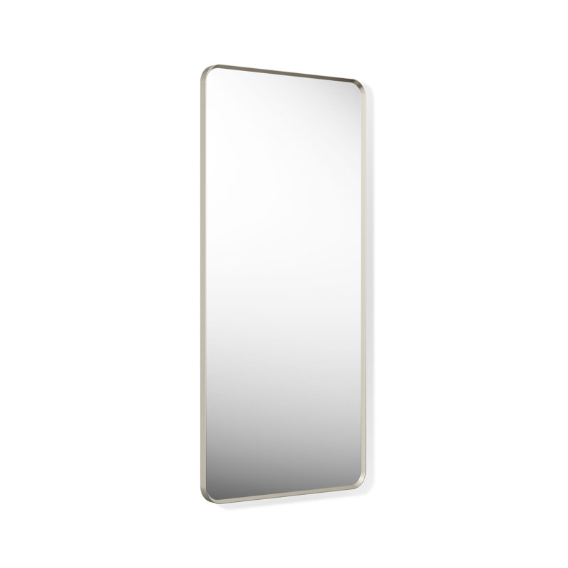 KOHLER Essential Rectangular Wall Mirror, Bathroom / Vanity Mirror with Frame, Brushed Nickel, 60" x 28"