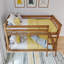 Lit superposé simple au-dessus de simple en bois massif avec échelle intégrée de 42,5 po Johann-904442766