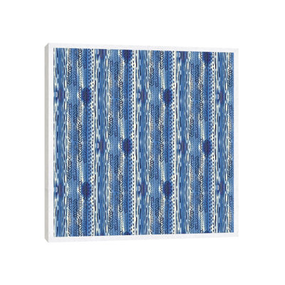 Blue Indigo Stripes by Stephanie Ryan - Painting on Canvas
