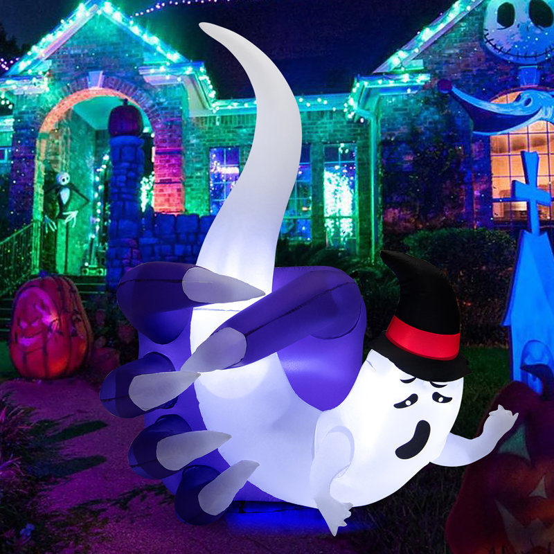 Hand Hold the Ghost with Built-in LED and Air Blower Inflatable