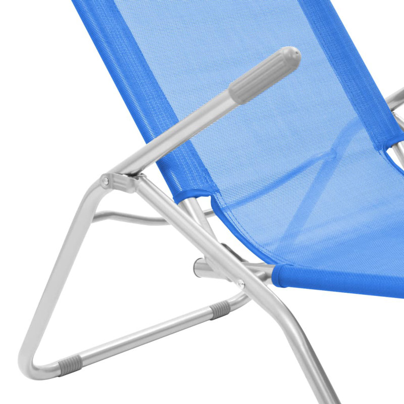 Chaise longue inclinable Dicha, Bleu