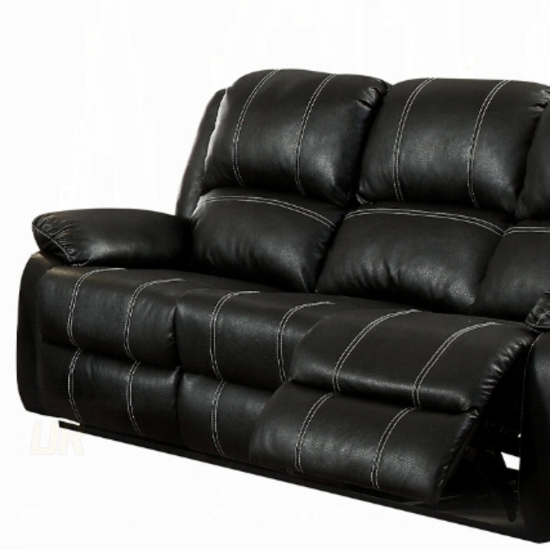 Canapé inclinable en cuir synthétique avec accoudoirs confortables et accoudoirs luxueux Zuriel