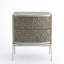 Commode de chevet froissée - nickel / nickel antique