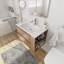 Meuble-lavabo mural 30 po avec lavabo en gel, tiroir à fermeture en douceur-668773395
