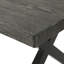 Rolando Outdoor Aluminum Dining Table With Steel Frame, Grey / Black