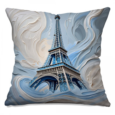 Eiffel Tower Throw Pillow Architecture Double Sided Pillows