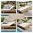 5-Position Adjustable Outdoor Chaise Lounge with Side Table & Cushion, Patio Poolside Recliner(Set of 2)-1367986857
