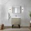 20 po D Meuble-lavabo de salle de bain rustique, comptoir en marbre de culture, robinet, miroir - égratignure et teinture pour une utilisation à long terme-129909012