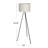 Metal Floor Lamp with Jute Shade