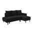 Canapé moderne en tissu de velours de 79,50 pouces de long, avec trois coussins assortis et des sièges spacieux et confortables, bureau pour appartement - noir-1623152521