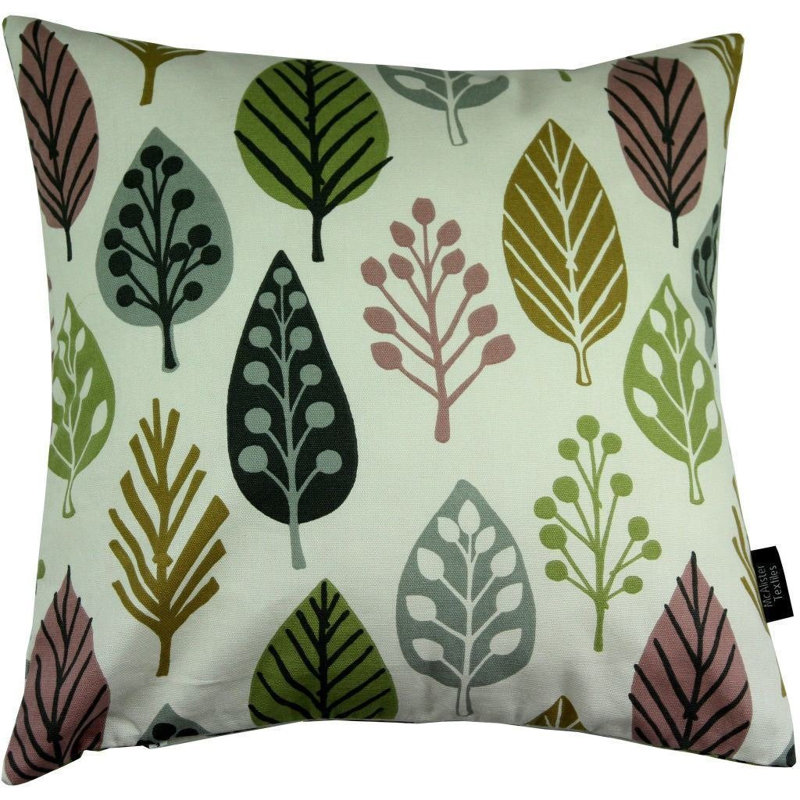 Alexys Floral Square Pillow Cover, 43 x 43cm, Blush Pink