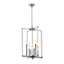 Lustre en métal chromé 8 lumières avec accoudoirs en acrylique transparent-1262782397