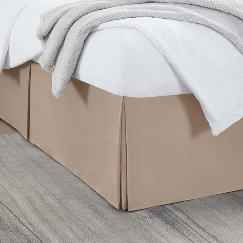Luxury Pleated 14" Bed Skirt, Taupe, Full