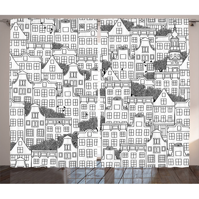 Urban Semi-Sheer Rod Pocket Curtain Panels, 54" x 63"