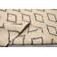 Tapis géométrique en laine tissé à plat à la main Oatmeal-280759926