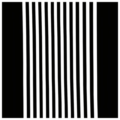 Édredon noir à rayures blanches