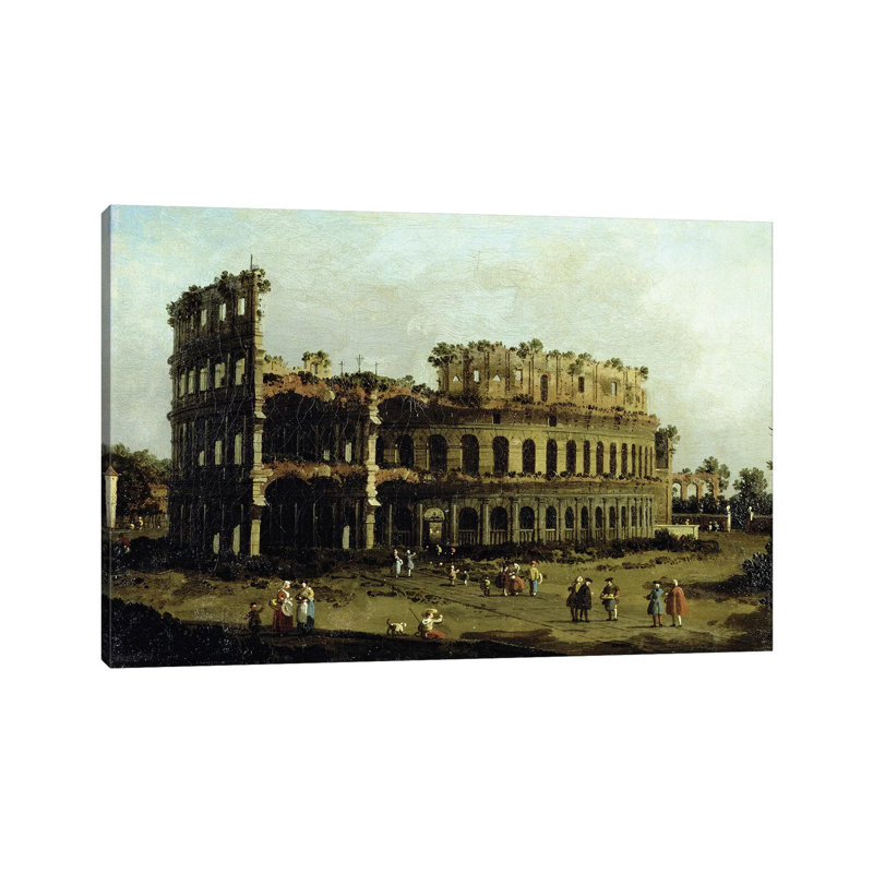 The Colosseum by Canaletto - Wrapped Canvas Painting, 66.04 cm H x 45.72 cm W x 1.91 cm D