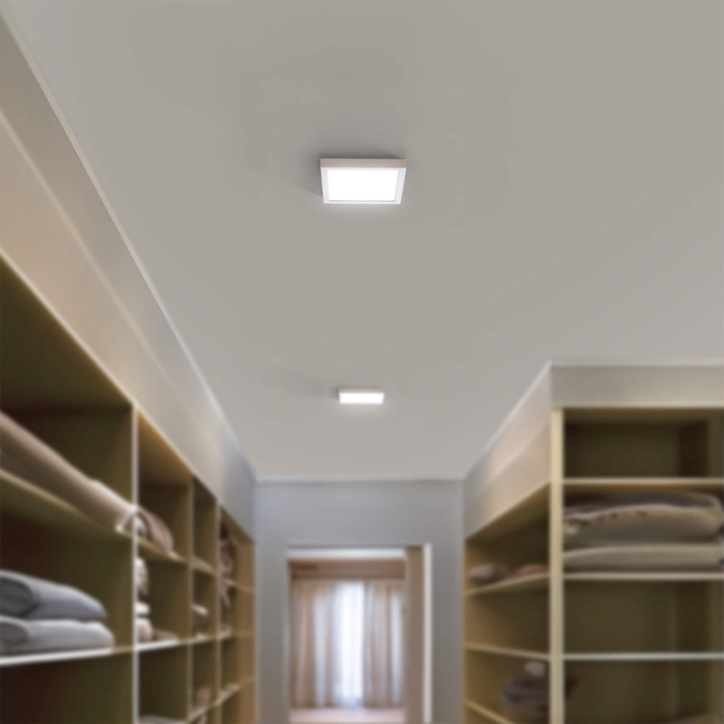 KODA Pro Series Square LED Ceiling Light with Adjustable White Color (2-pack), 0.70"H x 4.40"W x 4.40"D