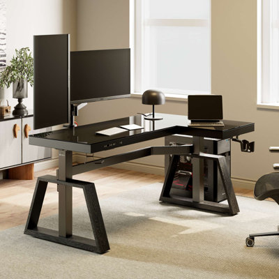 Chaniqua Music Synced RGB LED Glass Gaming Desk