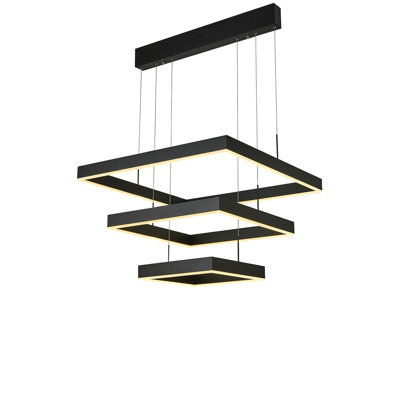 Thumprints Black Austin Foyer Chandelier