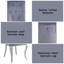 Ensemble de 2 chaises de salle à manger, tissu et chaise d'appoint en acier inoxydable-688439236